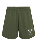 Raw-Edge Bone Shorts