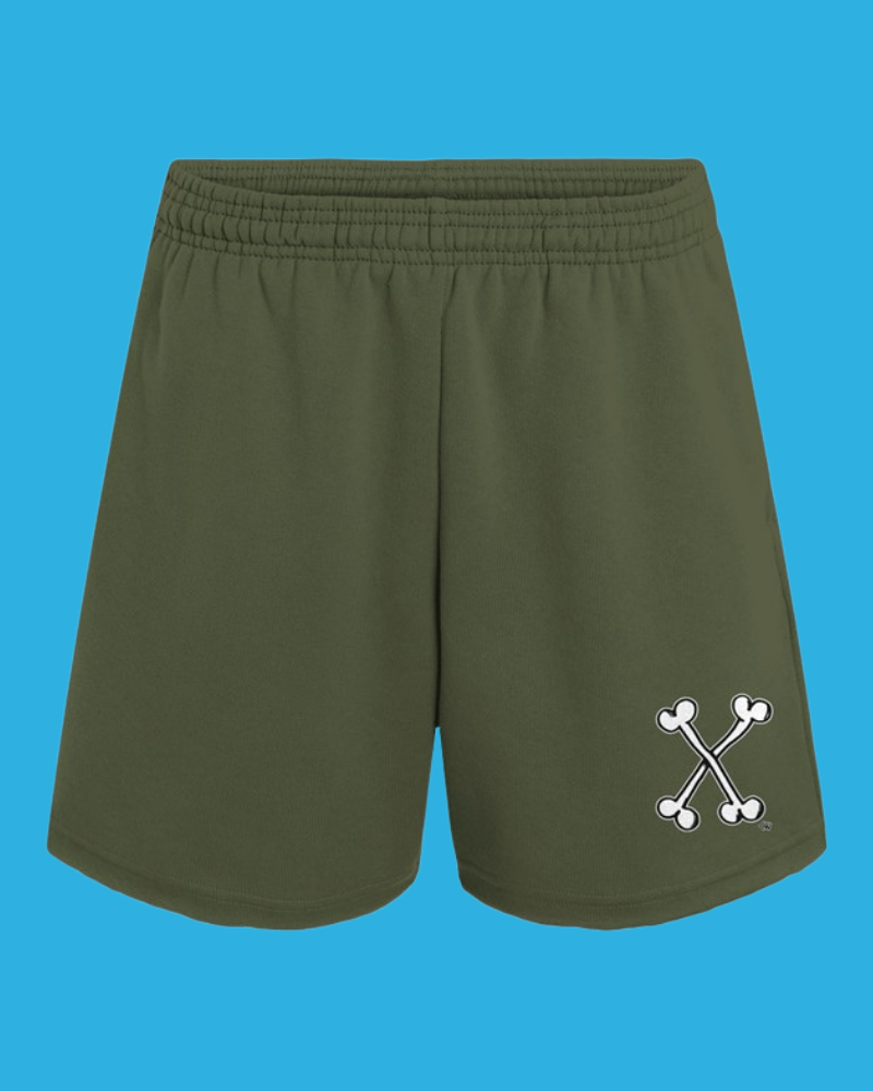 Raw-Edge Bone Shorts