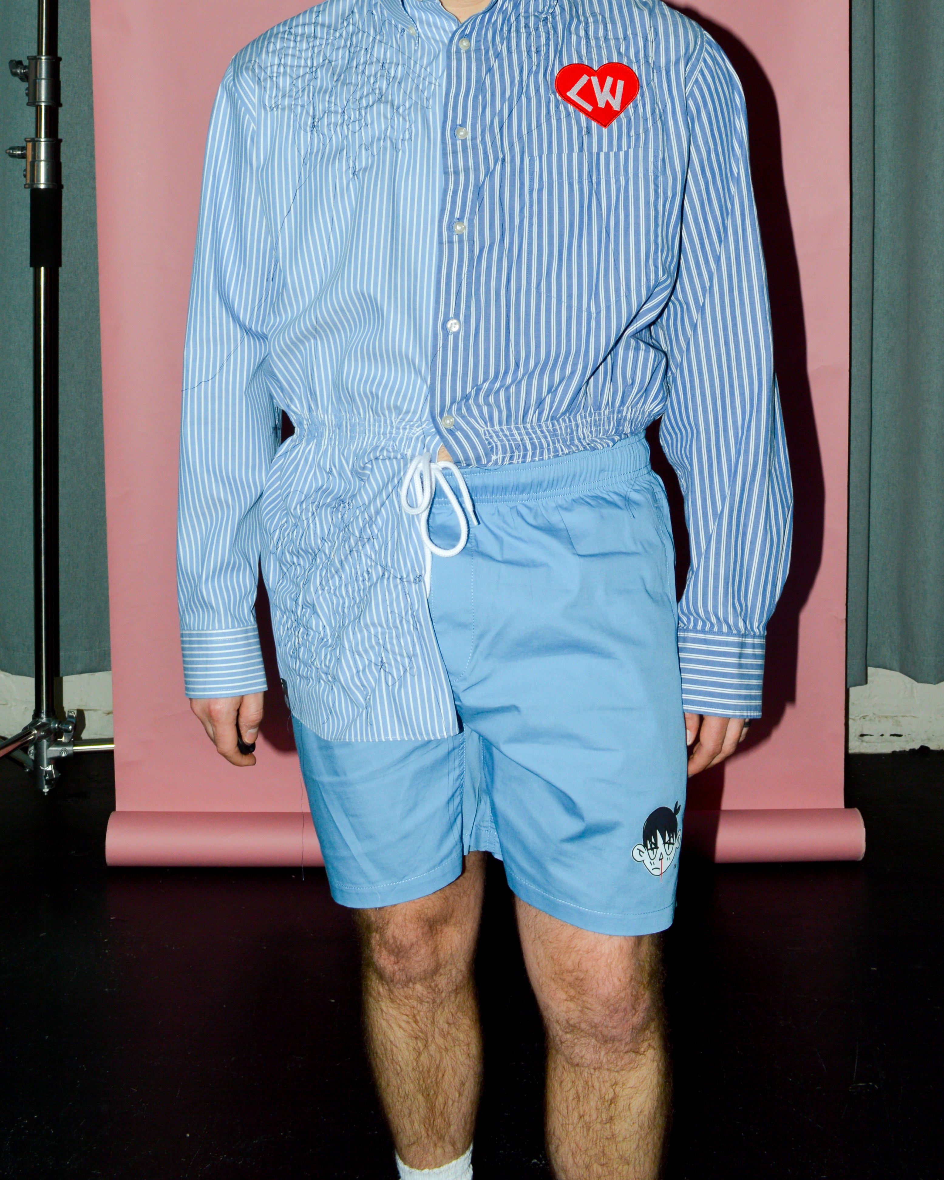 Shirred Button-Down Shirt 03