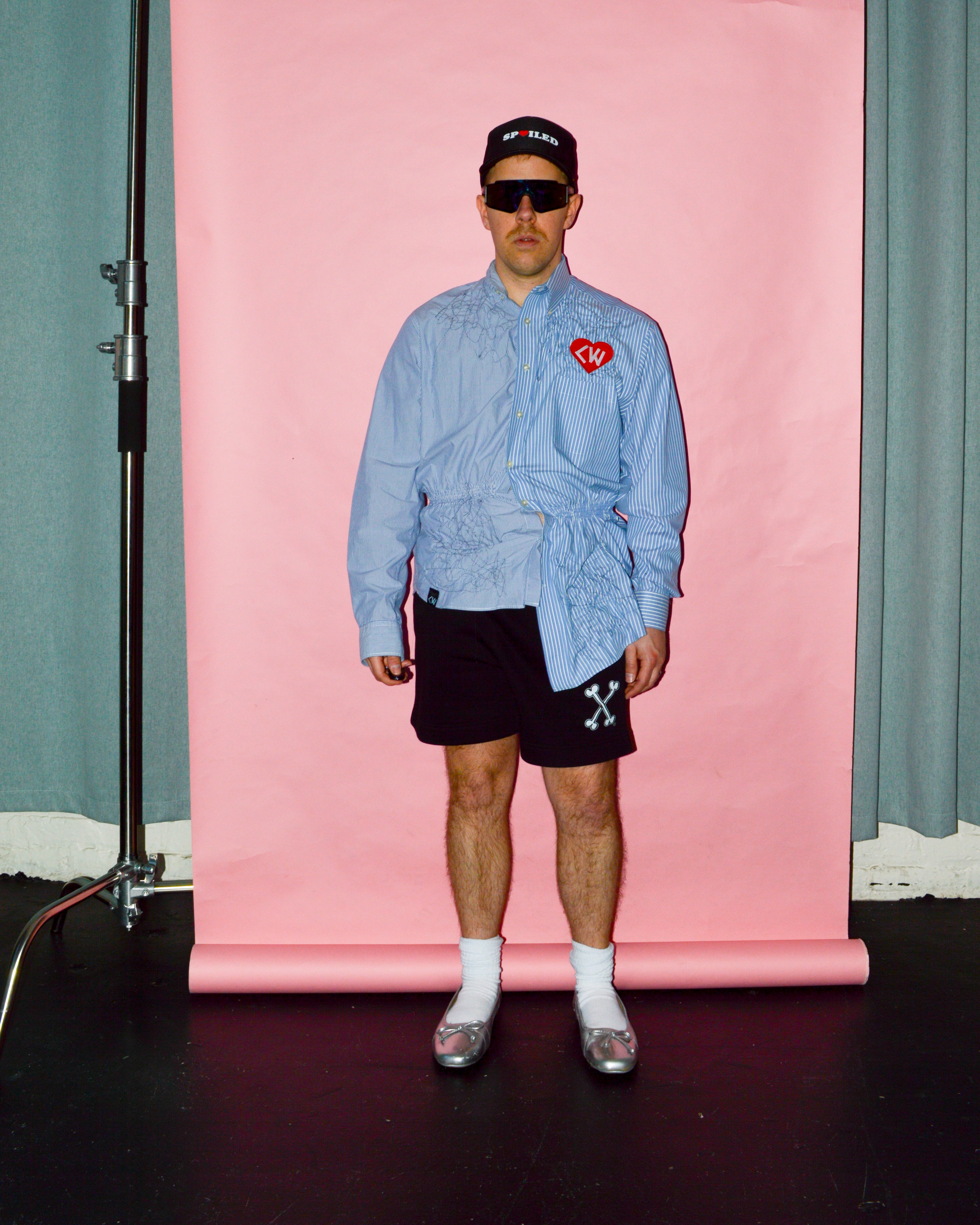 Shirred Button-Down Shirt 01