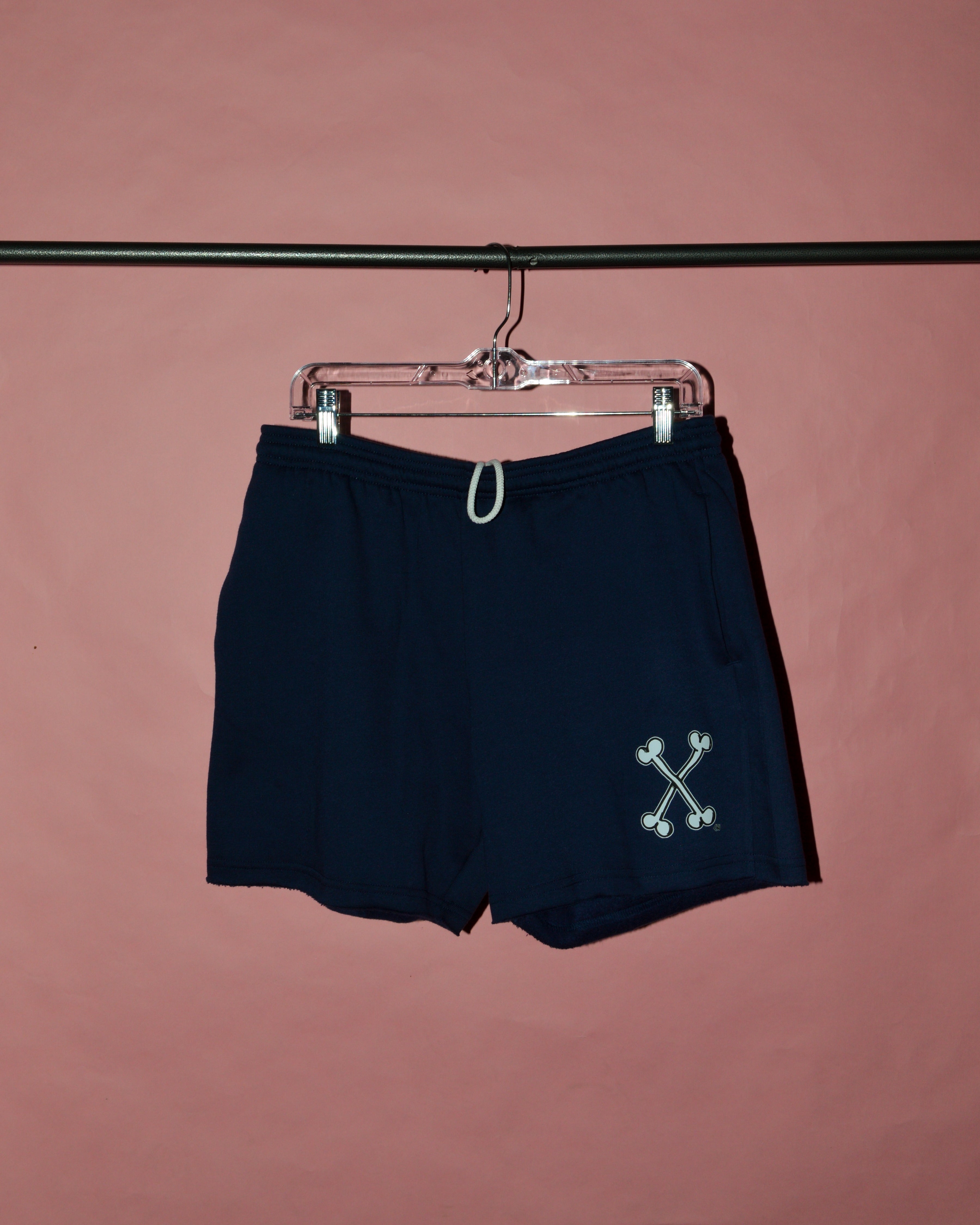 Raw-Edge Bone Shorts