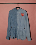 Shirred Button-Down Shirt 02