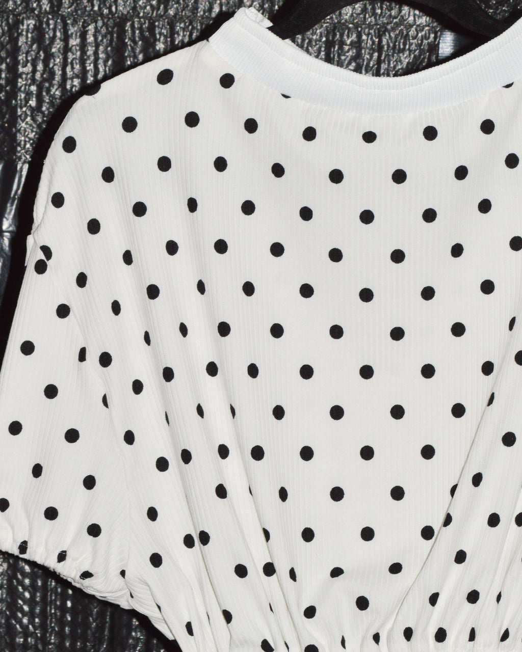 [Sample Sale] Drop-Shoulder Scrunch Tee - Polka Dot