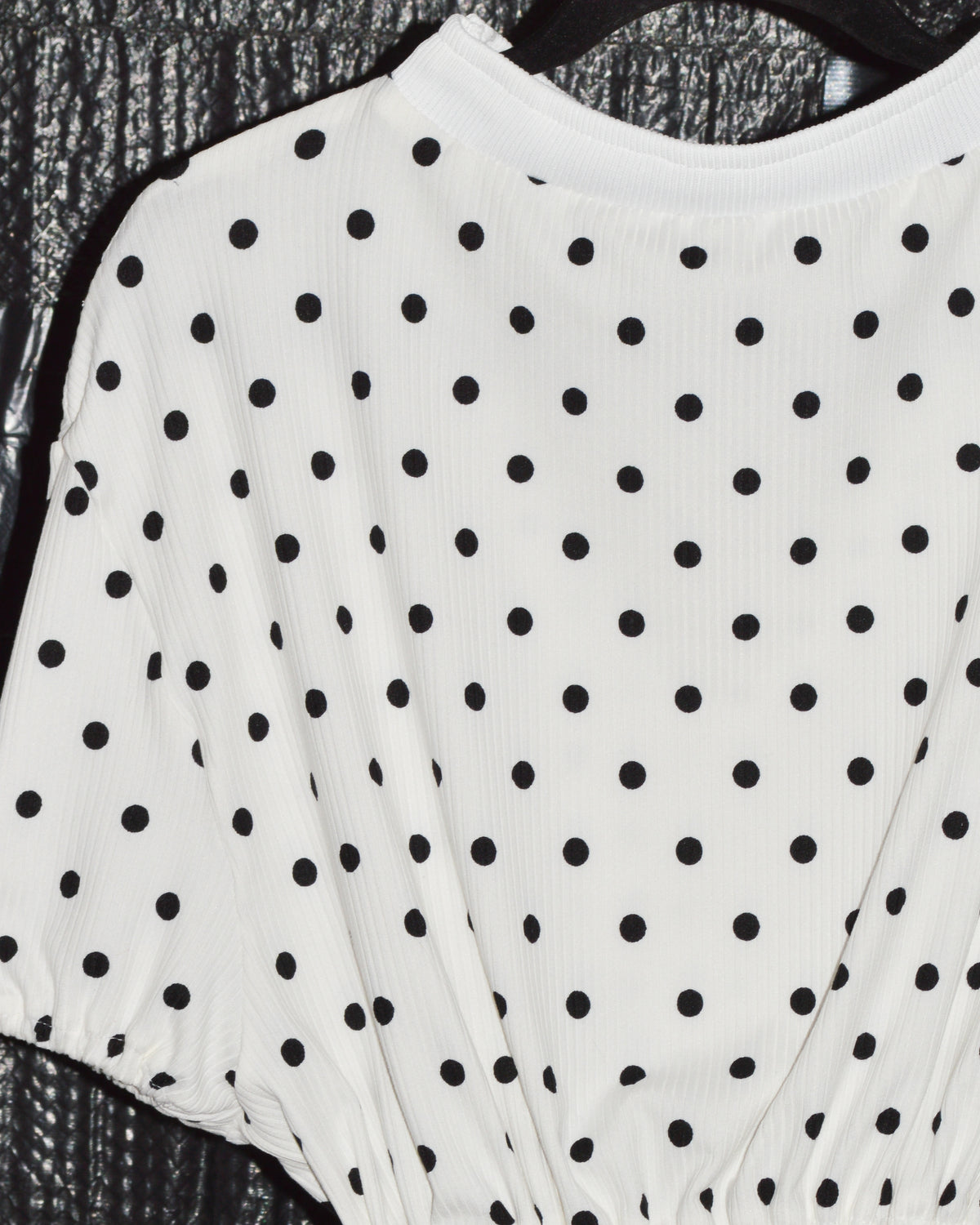 [Sample Sale] Drop-Shoulder Scrunch Tee - Polka Dot