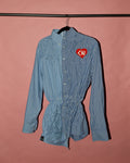 Shirred Button-Down Shirt 03