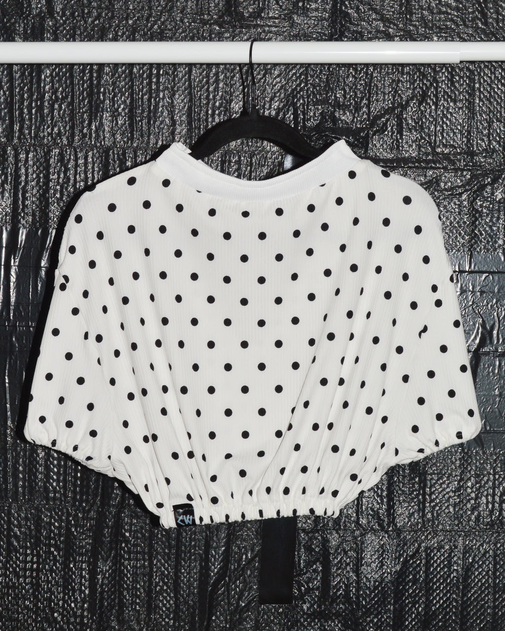 [Sample Sale] Drop-Shoulder Scrunch Tee - Polka Dot
