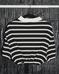 [Sample Sale] Drop-Shoulder Scrunch Tee - Stripe