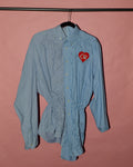 Shirred Button-Down Shirt 01